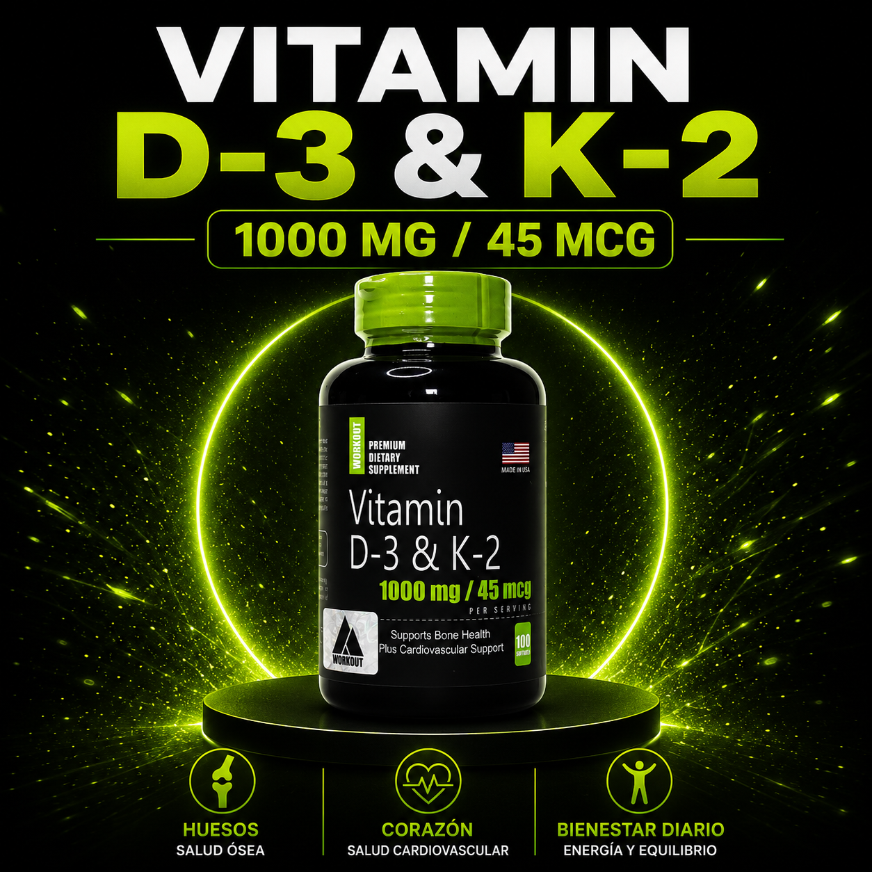 Vitamin D3 & K2