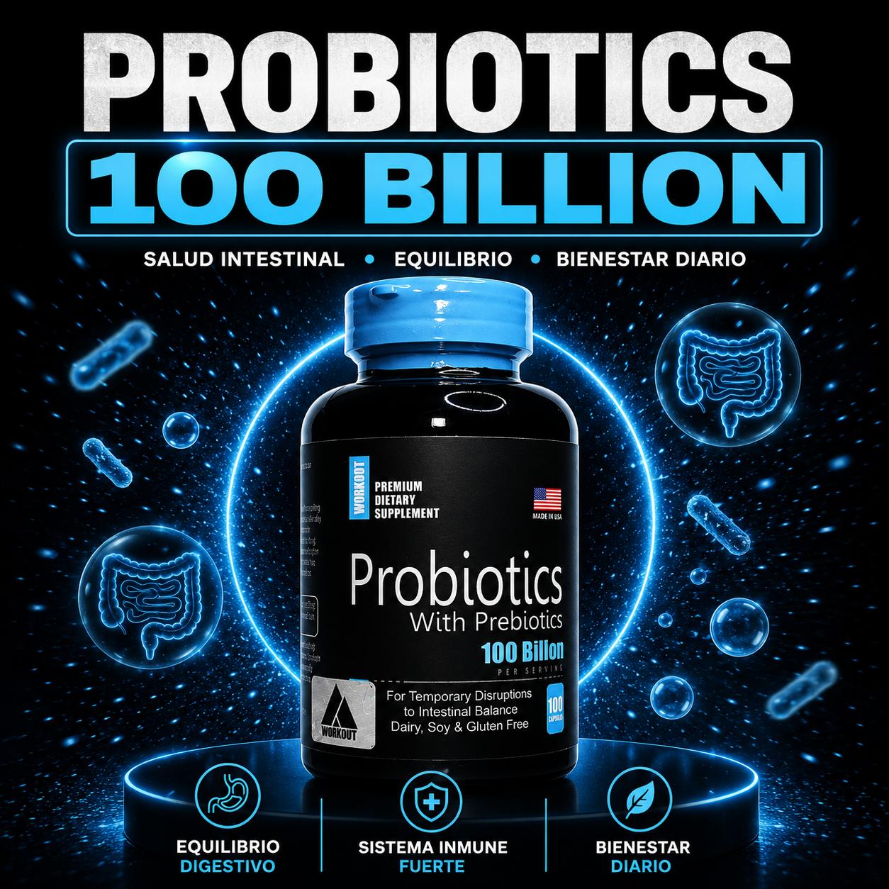 Probiotics with prebiotics